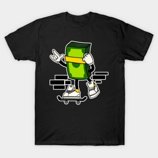 cash skate cartoon T-Shirt